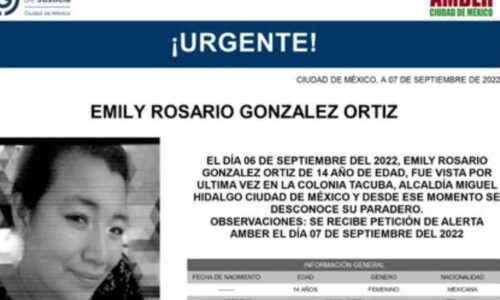 Alerta Amber: Emily Rosario desapareció en Tacuba