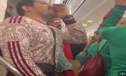 Mexicanos «asaltan» en metro de Qatar como en transporte de CDMX y Edomex
